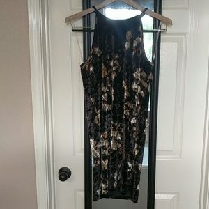 Sold Entro Velour Flower halter dress